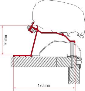 Fiamma forteltadapter F65L og F80S for hobbycampingvogn fra 2014